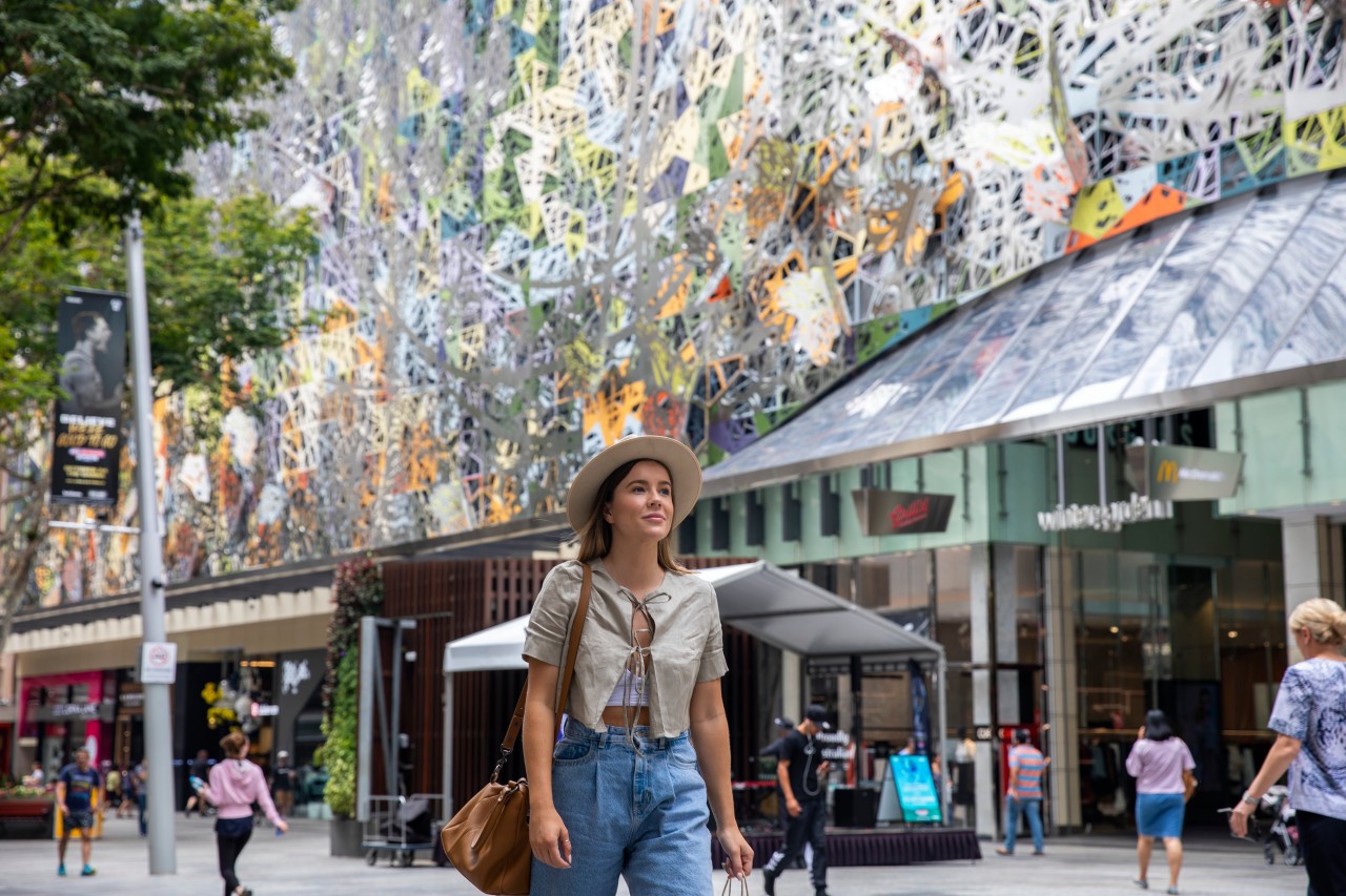 Queen Street Mall shopping street in the heart of the city | one week in Brisbane