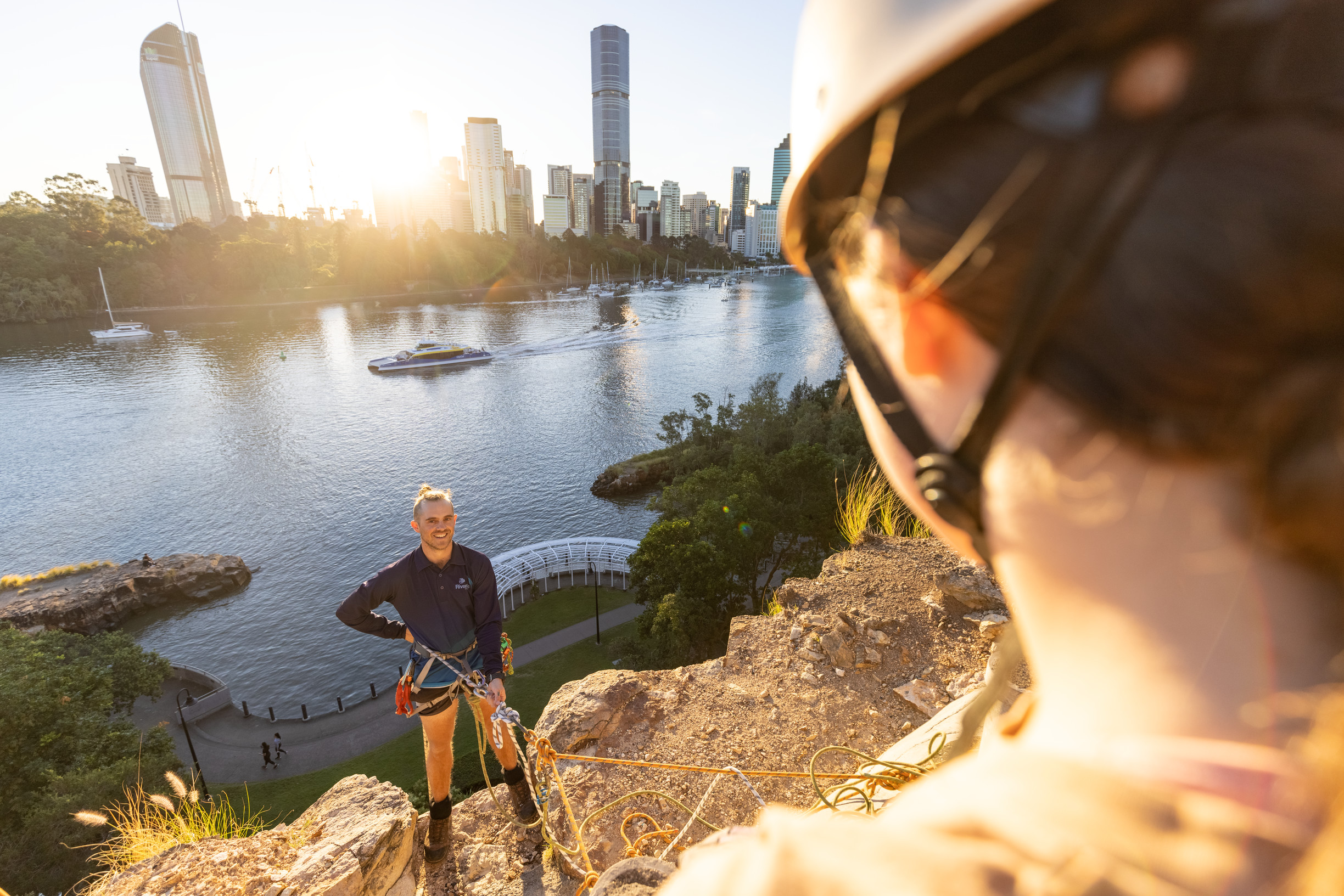 Abseiling the Kangaroo Point Cliffs, Riverlife Adventure Centre | ICC Men's T20 World Cup The Gabba Abseiling the Kangaroo Point Cliffs, Riverlife Adventure Centre | ICC Men's T20 World Cup The Gabba