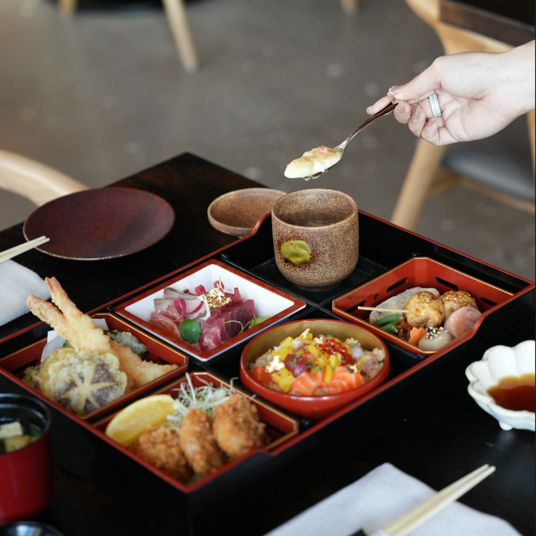 Bento box at Ippin Japanese Dining, West Village, West End Brisbane Bento box at Ippin Japanese Dining, West Village, West End Brisbane
