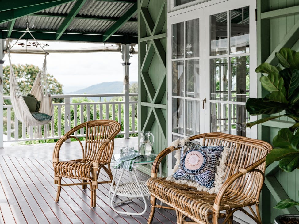 Two comfortable chairs on the veranda at Maiala Park Lodge