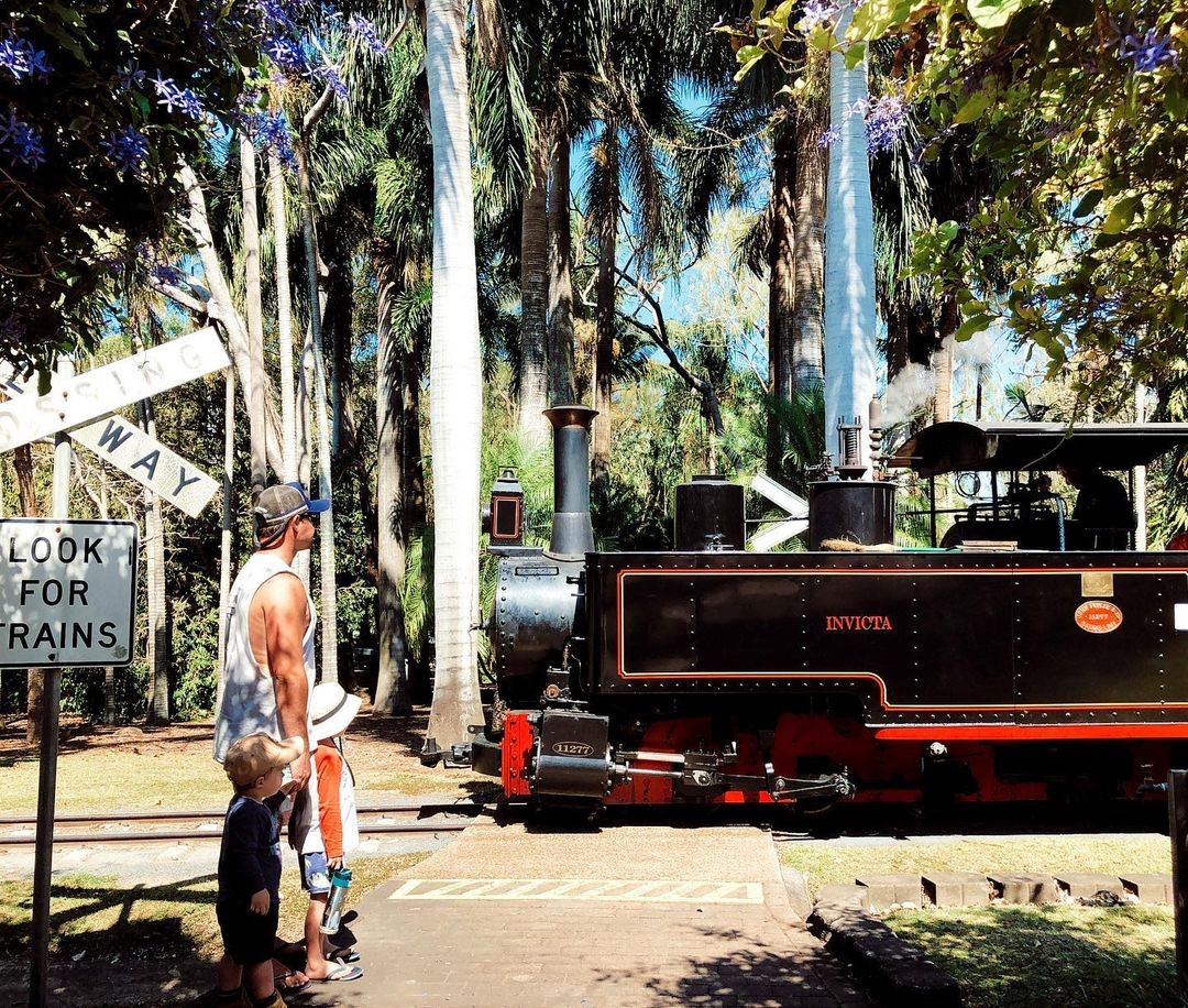 Australian Sugar Cane Railway at Bundaberg Botanic Gardens | things to do school holidays bundaberg Australian Sugar Cane Railway at Bundaberg Botanic Gardens | things to do school holidays bundaberg
