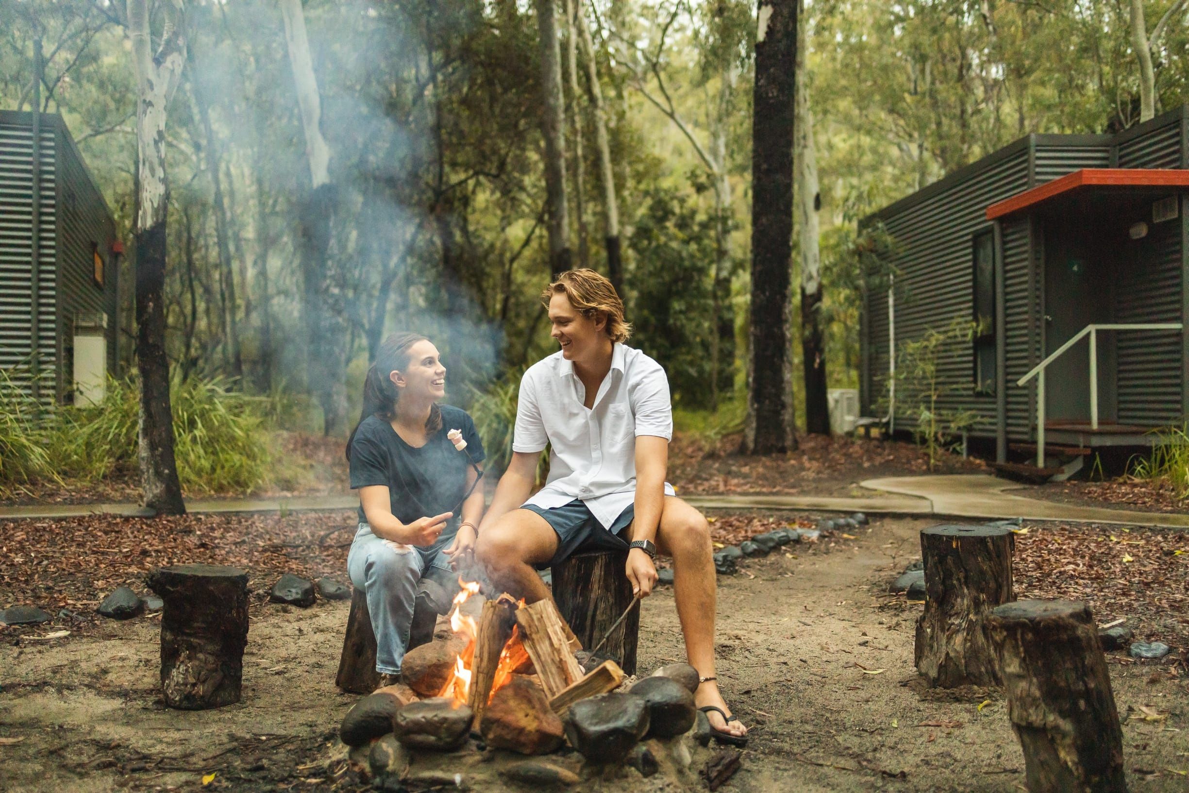 Couple relaxing at BIG4 Breeze Holiday Parks - Carnarvon Gorge