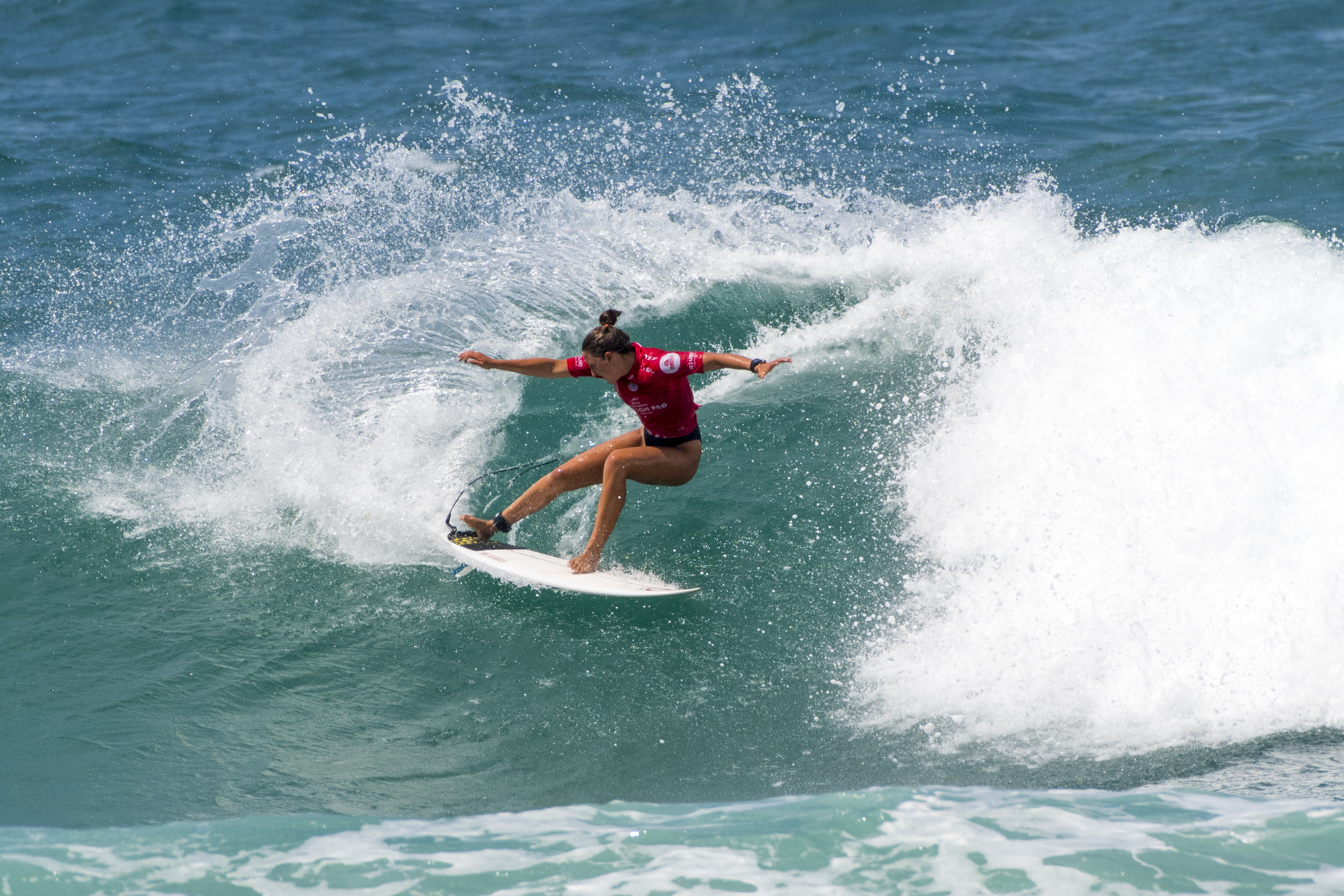 Kobie Enright surfs a wave at the 2018 Flight Centre Burleigh Pro Kobie Enright surfs a wave at the 2018 Flight Centre Burleigh Pro