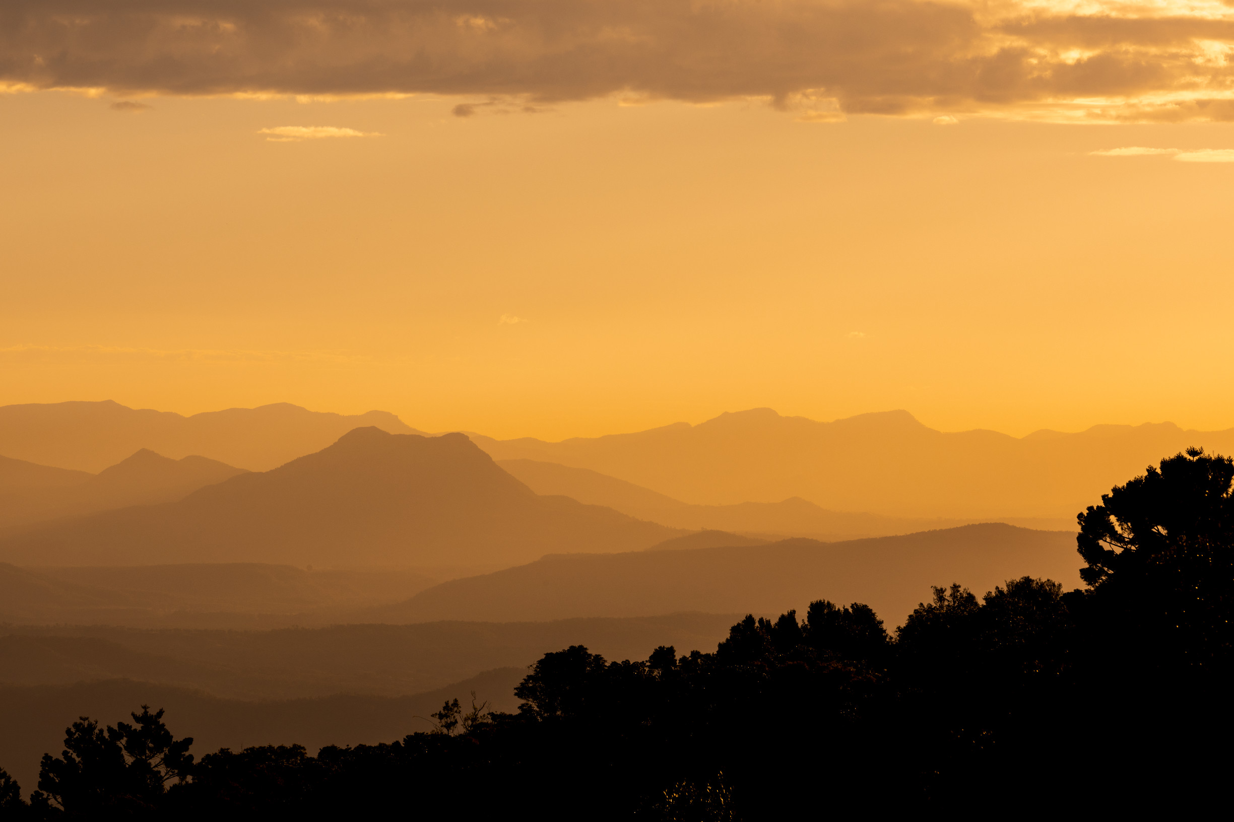 Sunset over the McPherson Ranges Sunset over the McPherson Ranges