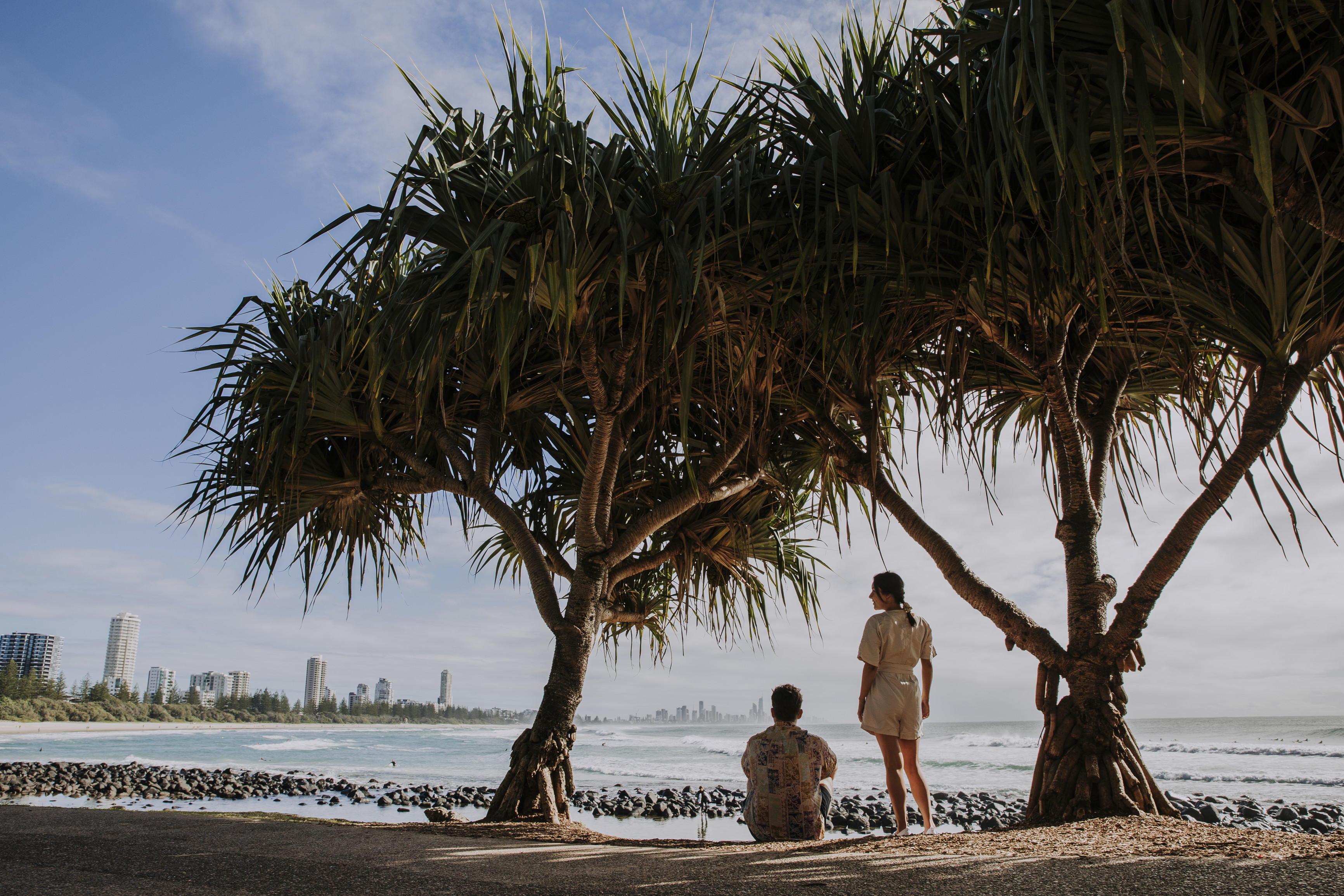 Couple on Burleigh Beach Gold Coast Couple on Burleigh Beach Gold Coast