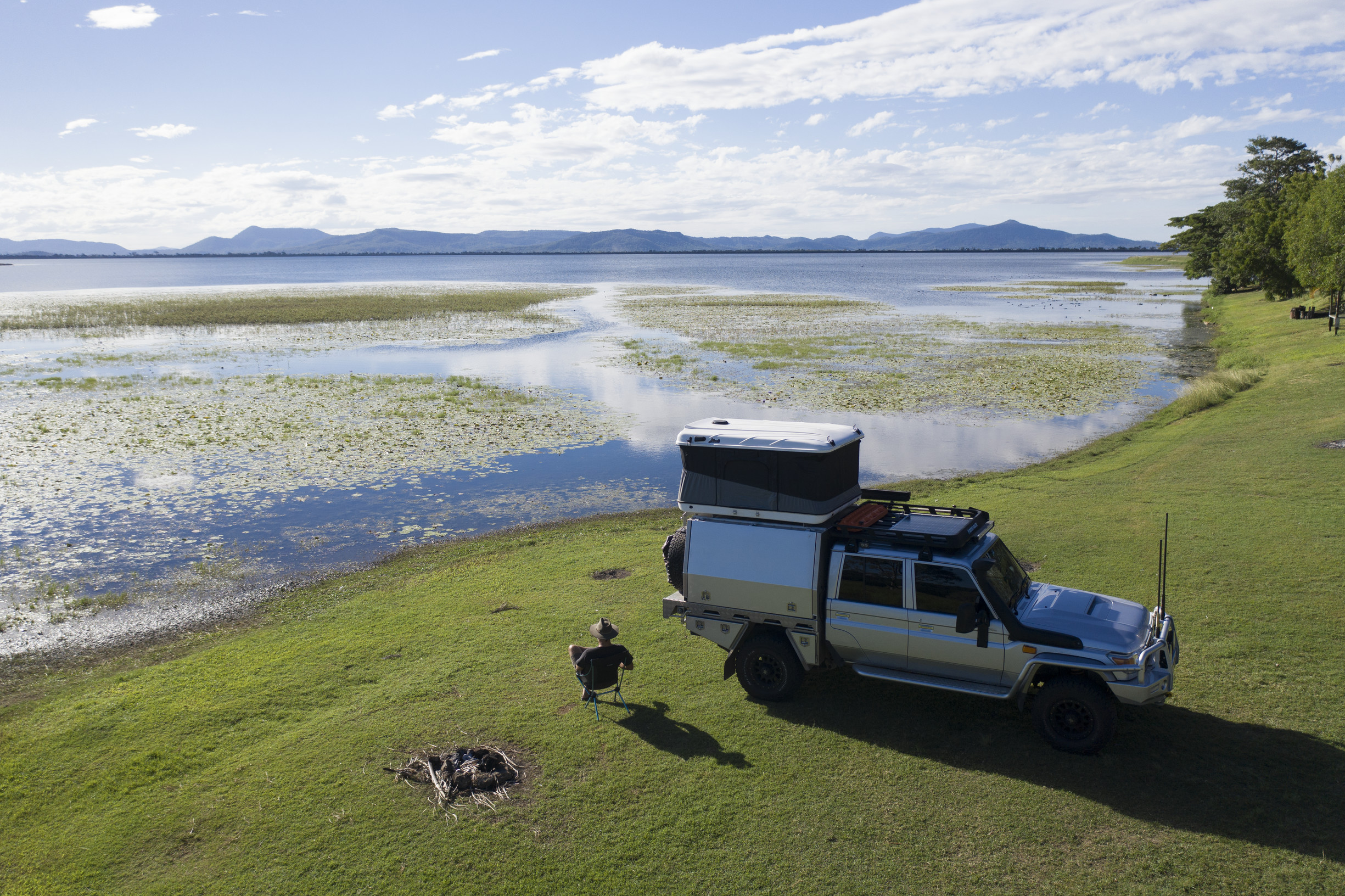 Camping set up next to Kinchant Dam | fishing Mackay
