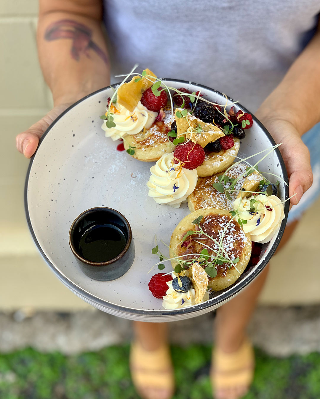 Breakfast being served at cafe 9th Lane Grind | 48 hours Cape Hillsborough Breakfast being served at cafe 9th Lane Grind | 48 hours Cape Hillsborough