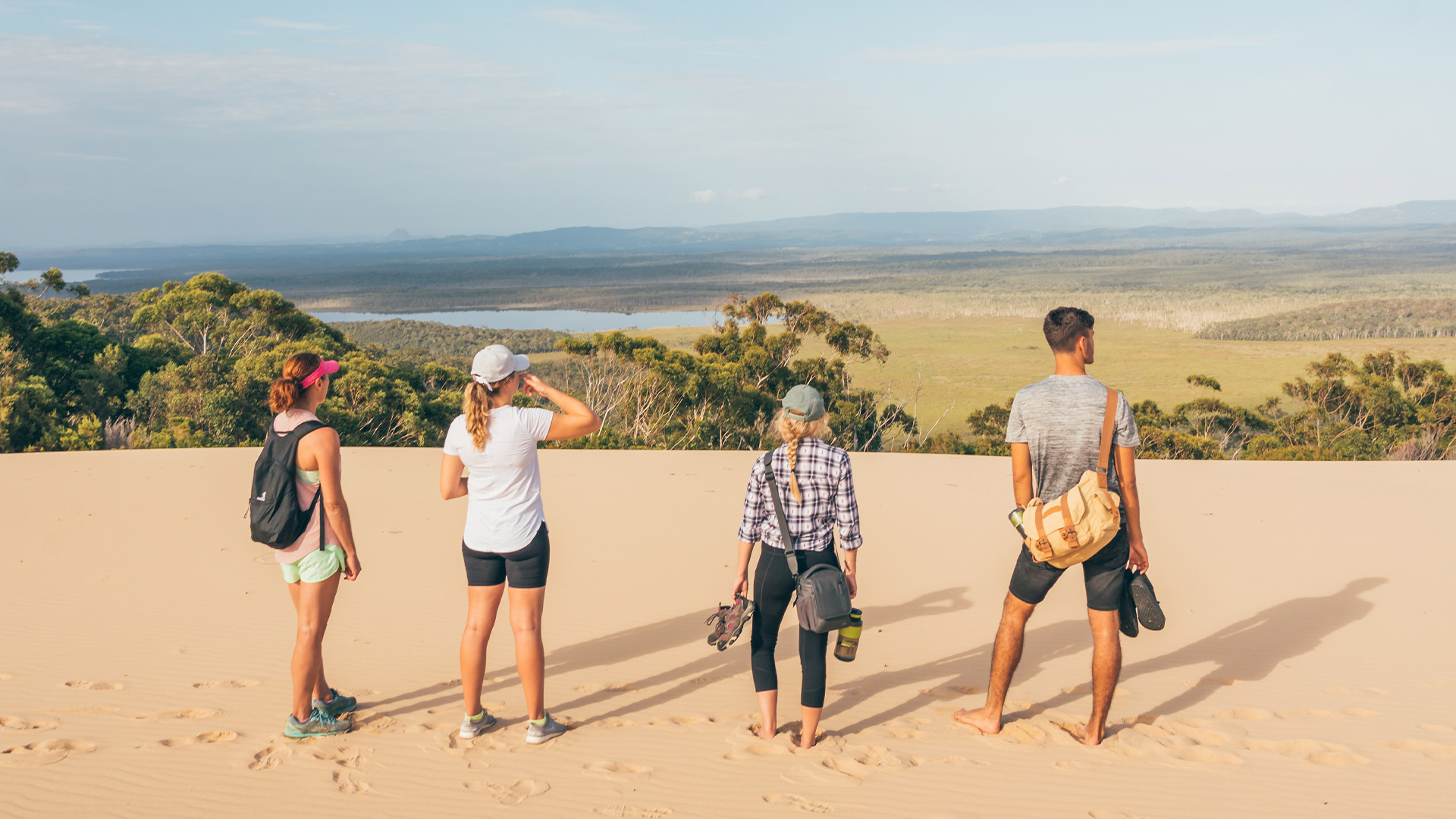 Group of friends at Cooloola Noosa Group of friends at Cooloola Noosa