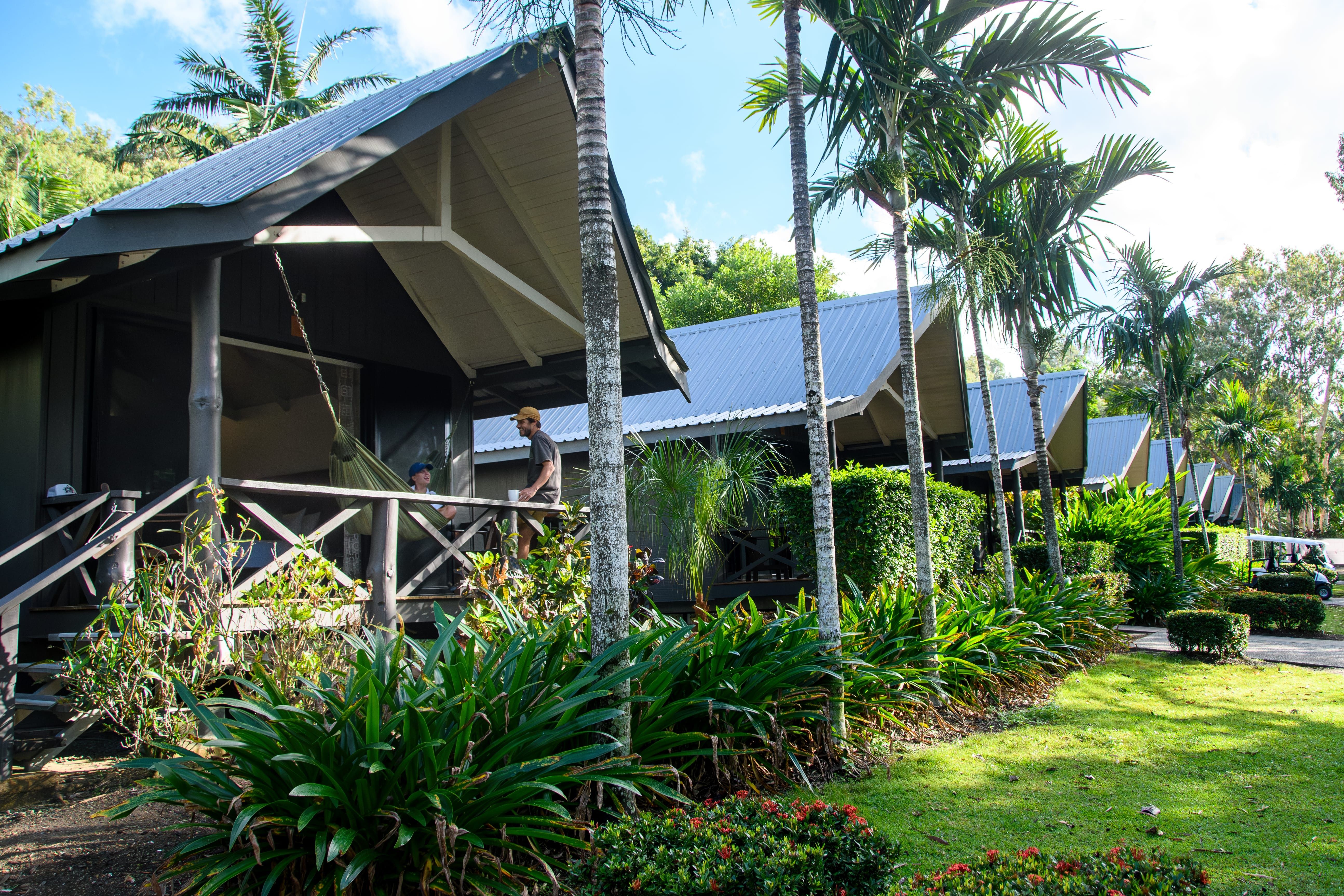 Family enjoying villa style accommodation Family enjoying villa style accommodation