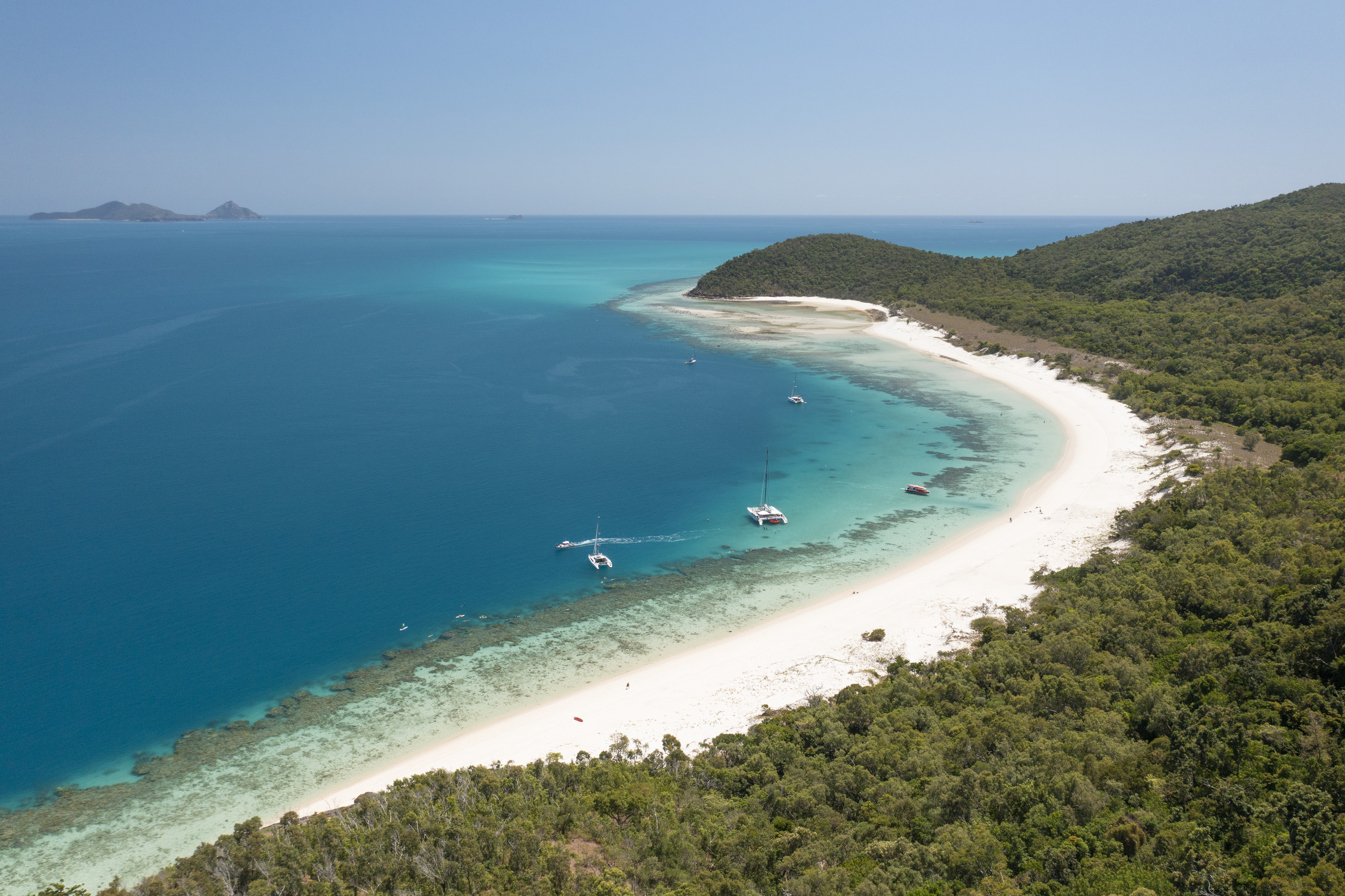 Aerial view of Whitehaven Beach on Explore Group day tour | Great Barrier Reef tours Aerial view of Whitehaven Beach on Explore Group day tour | Great Barrier Reef tours