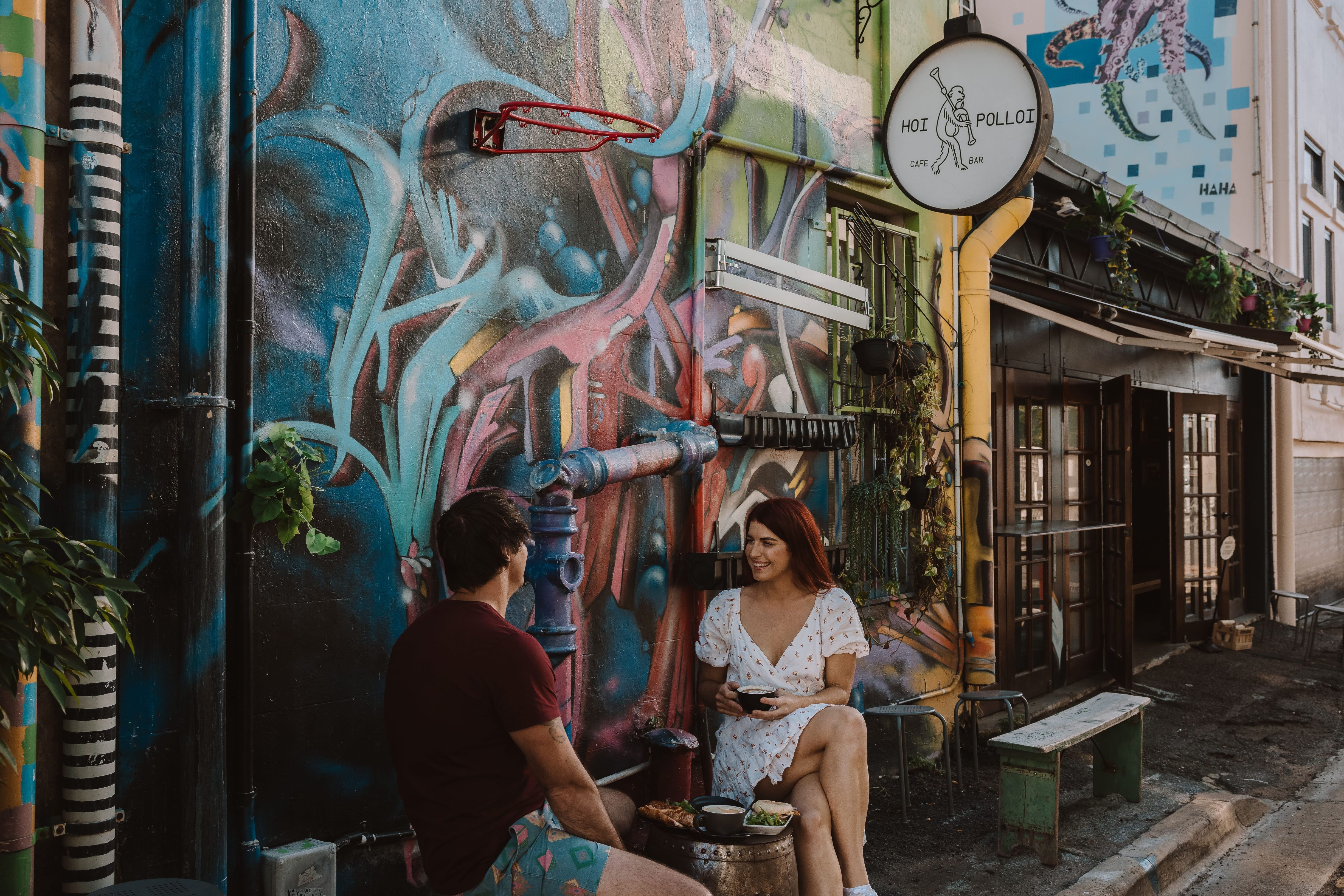 Cafe and coffee spot located in one of Townsville's street art laneways