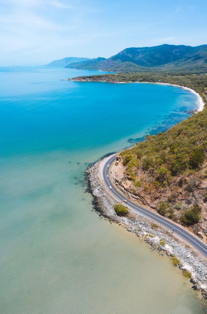 Aerial photo of the Great Barrier Reef Drive in Tropical North Queensland Aerial photo of the Great Barrier Reef Drive in Tropical North Queensland