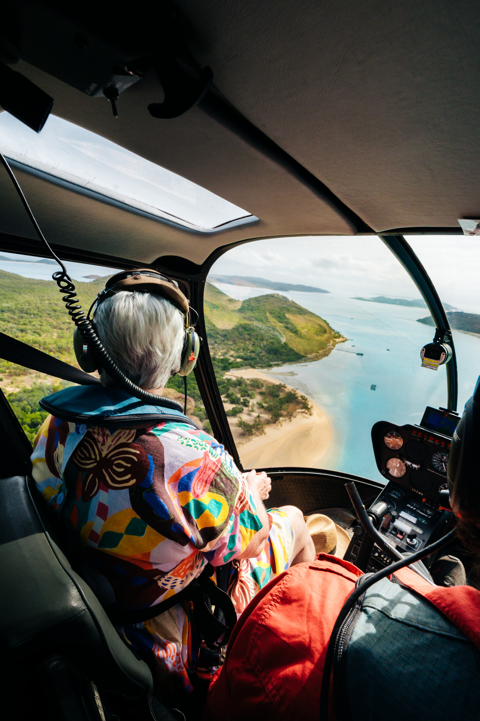 Scenic helicopter flight Nautilus Aviation in Torres Strait, riday Island and Kazu Pearl Farm wharf to the left. In the background is Hammon Island. To the left is Thursday Island and Prince of Wales Island. Scenic helicopter flight Nautilus Aviation in Torres Strait, riday Island and Kazu Pearl Farm wharf to the left. In the background is Hammon Island. To the left is Thursday Island and Prince of Wales Island.