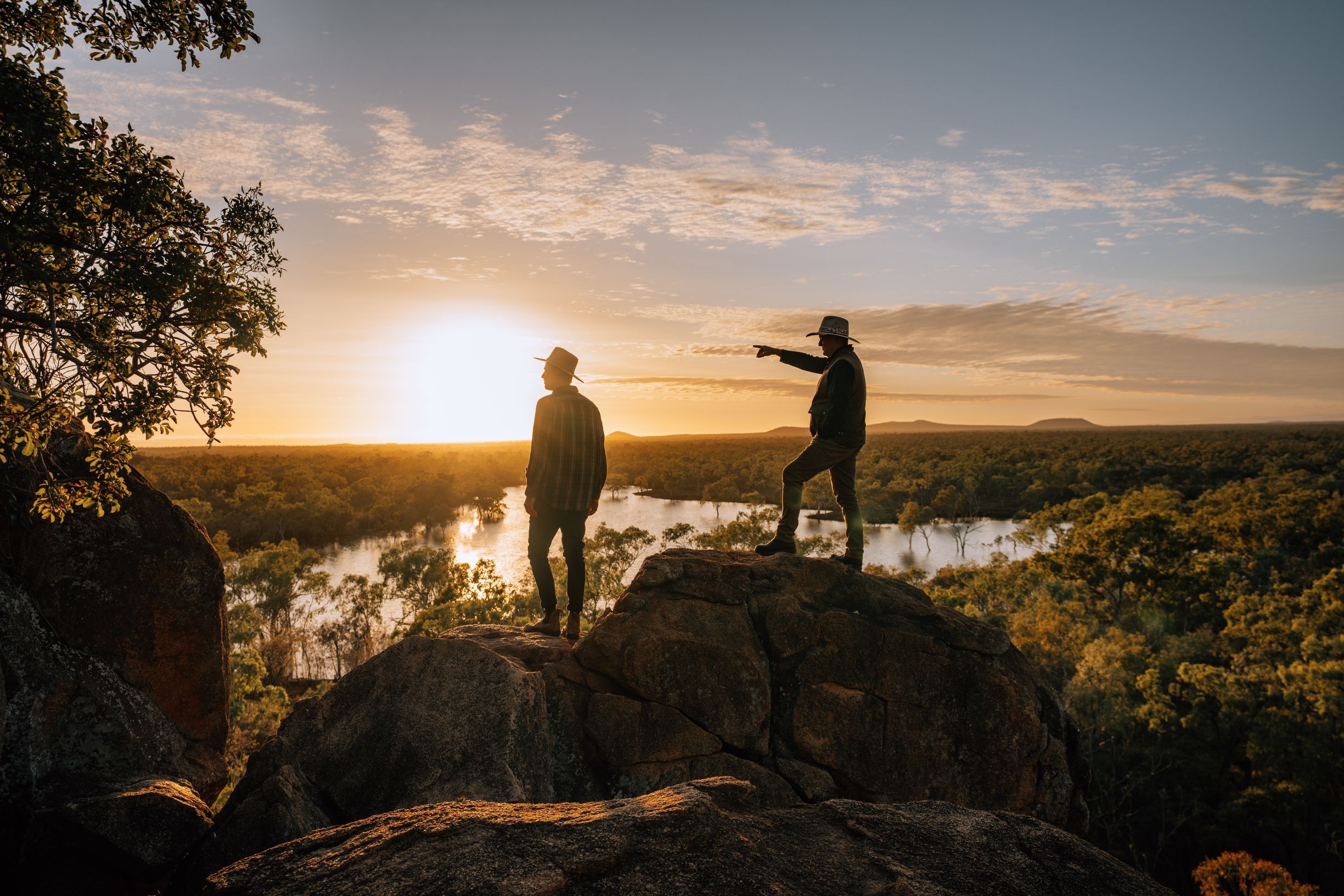 Man exploring Undara Volcanic National Park with Undara Experience