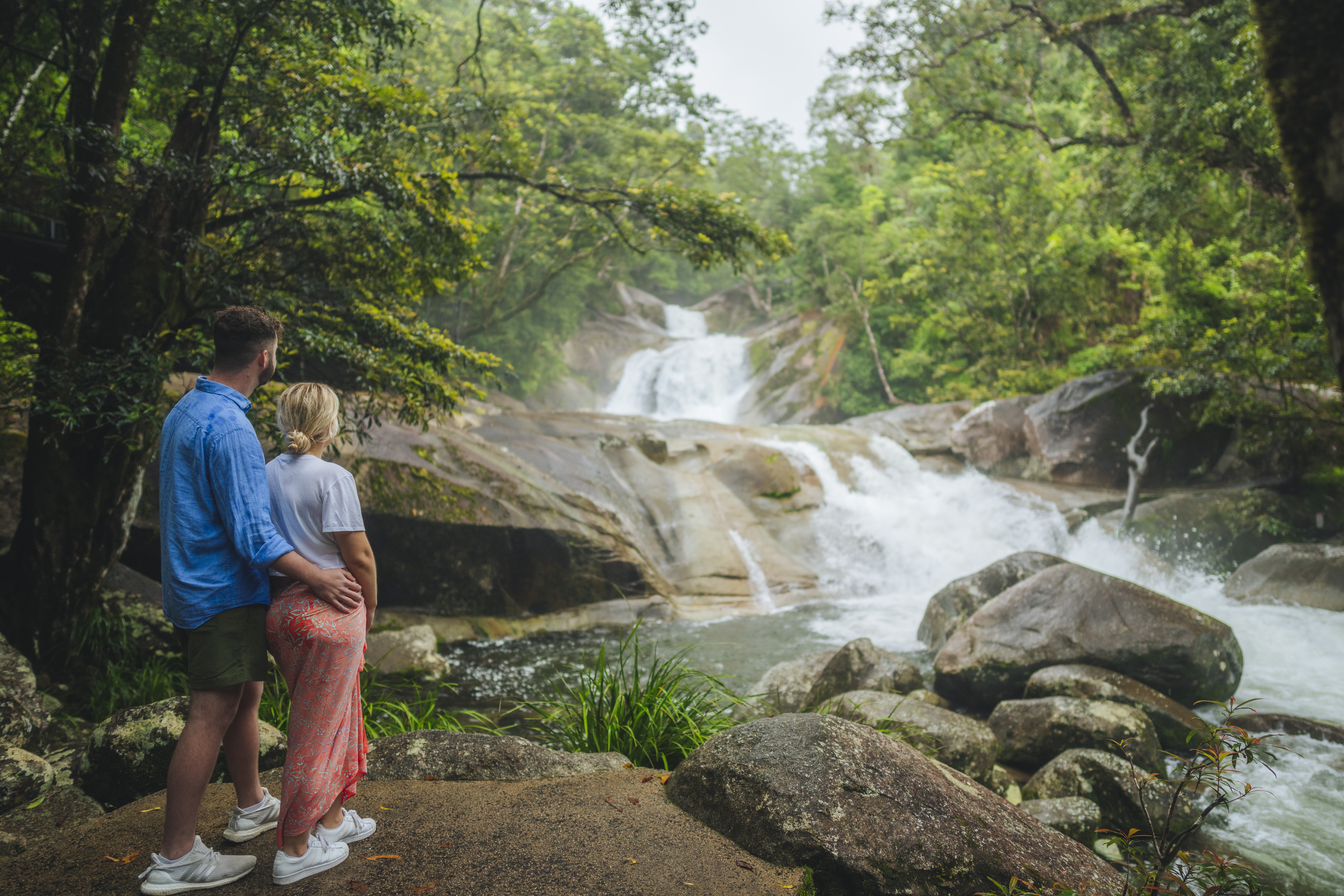 Couple at Josephine Falls Couple at Josephine Falls
