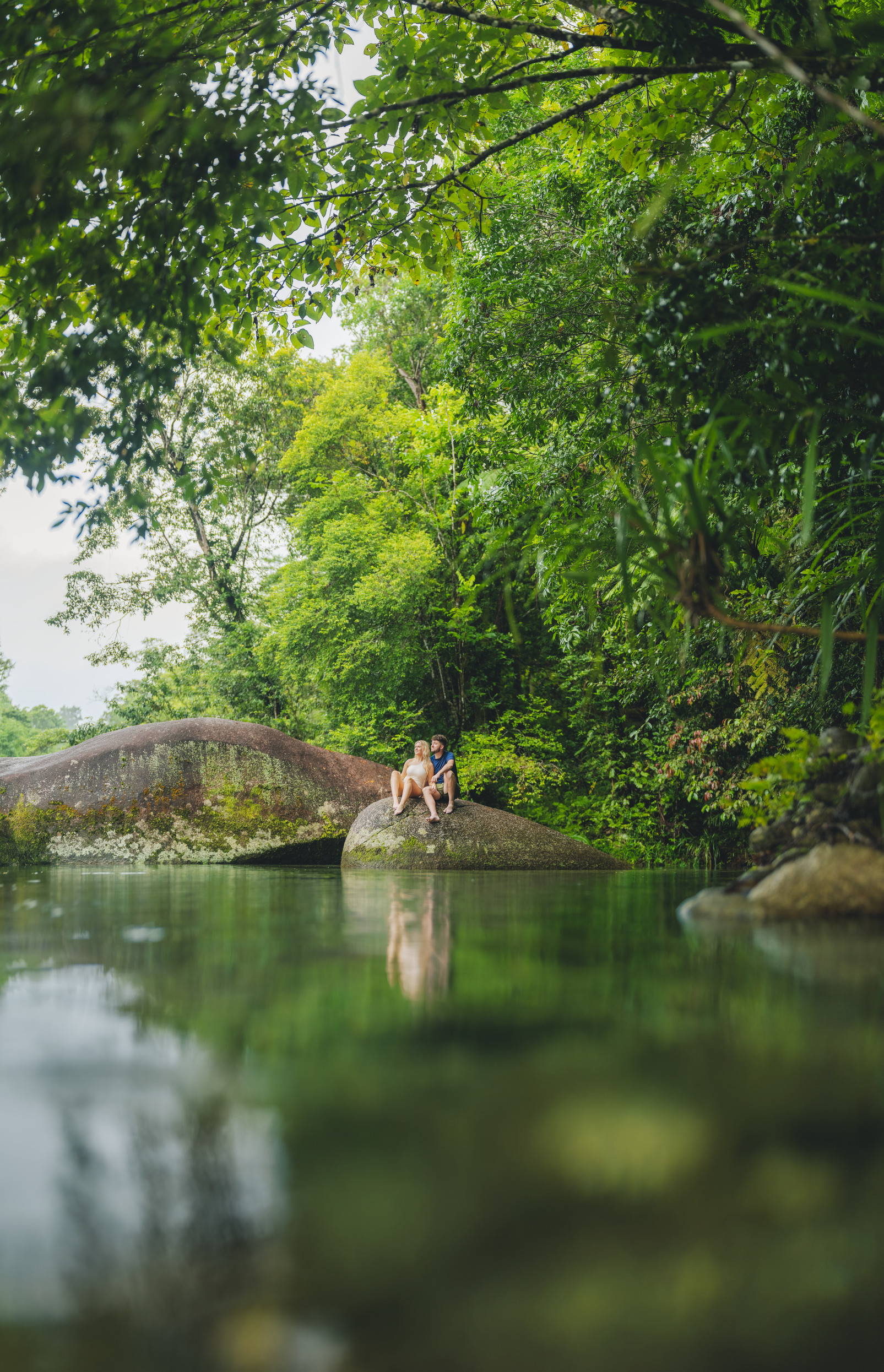  Couple at Babinda Boulders, outside of Cairns, while on tour with Waterfall Wanderers