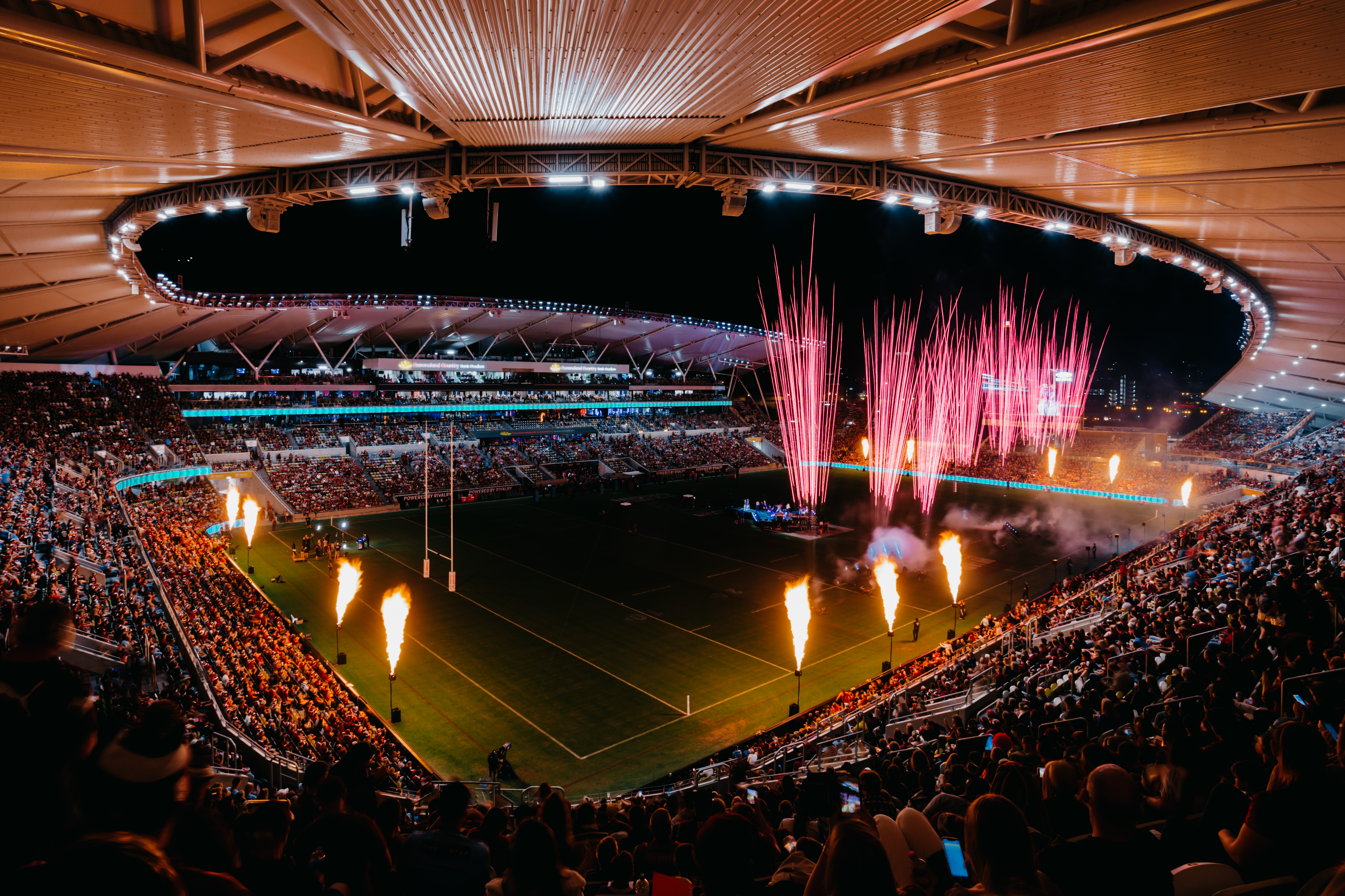 Aerial of Queensland Country Bank Stadium