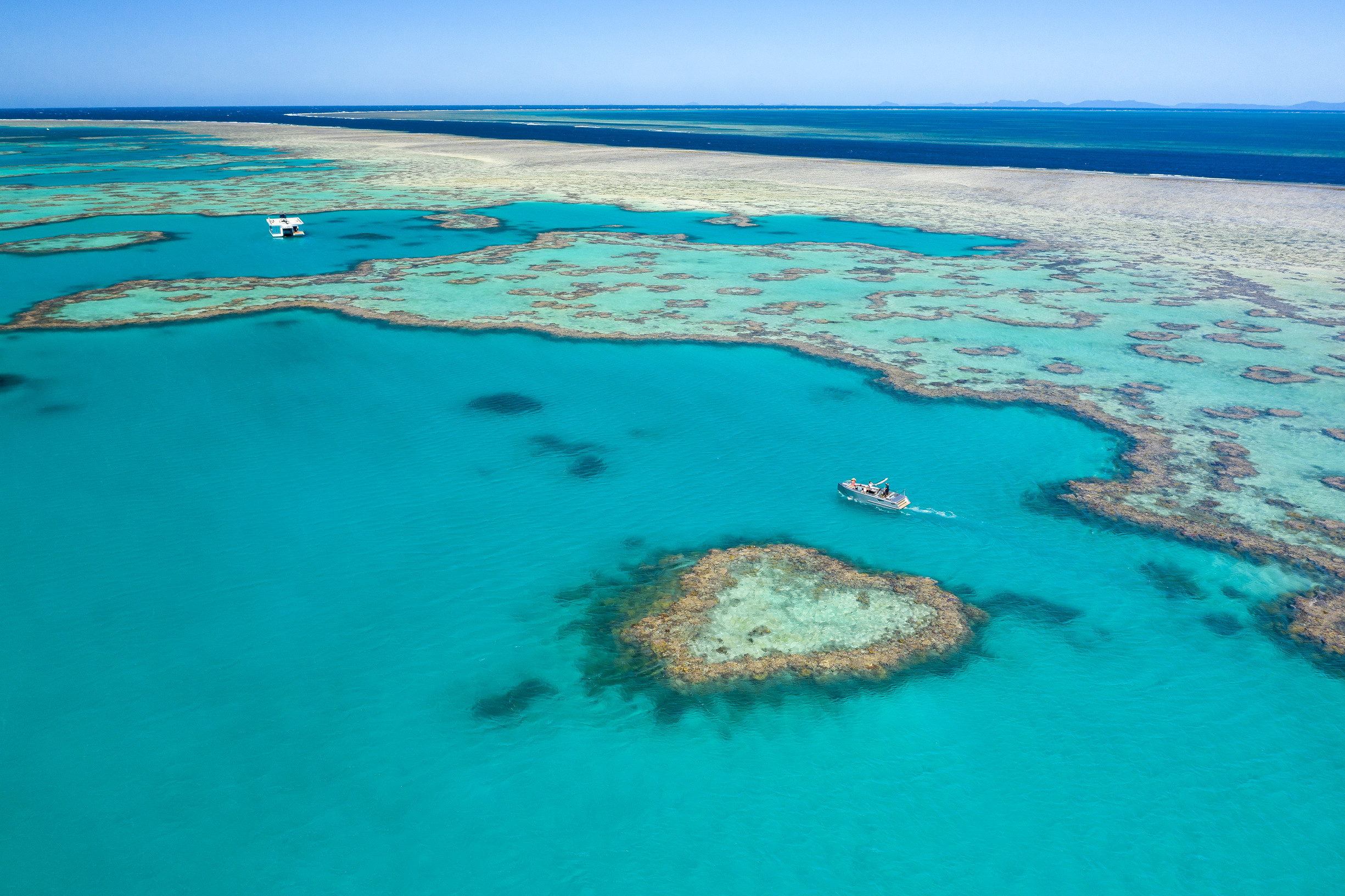 Aerial view of Heart Reef with Journey to the Heart experience | Whitsundays for first timers